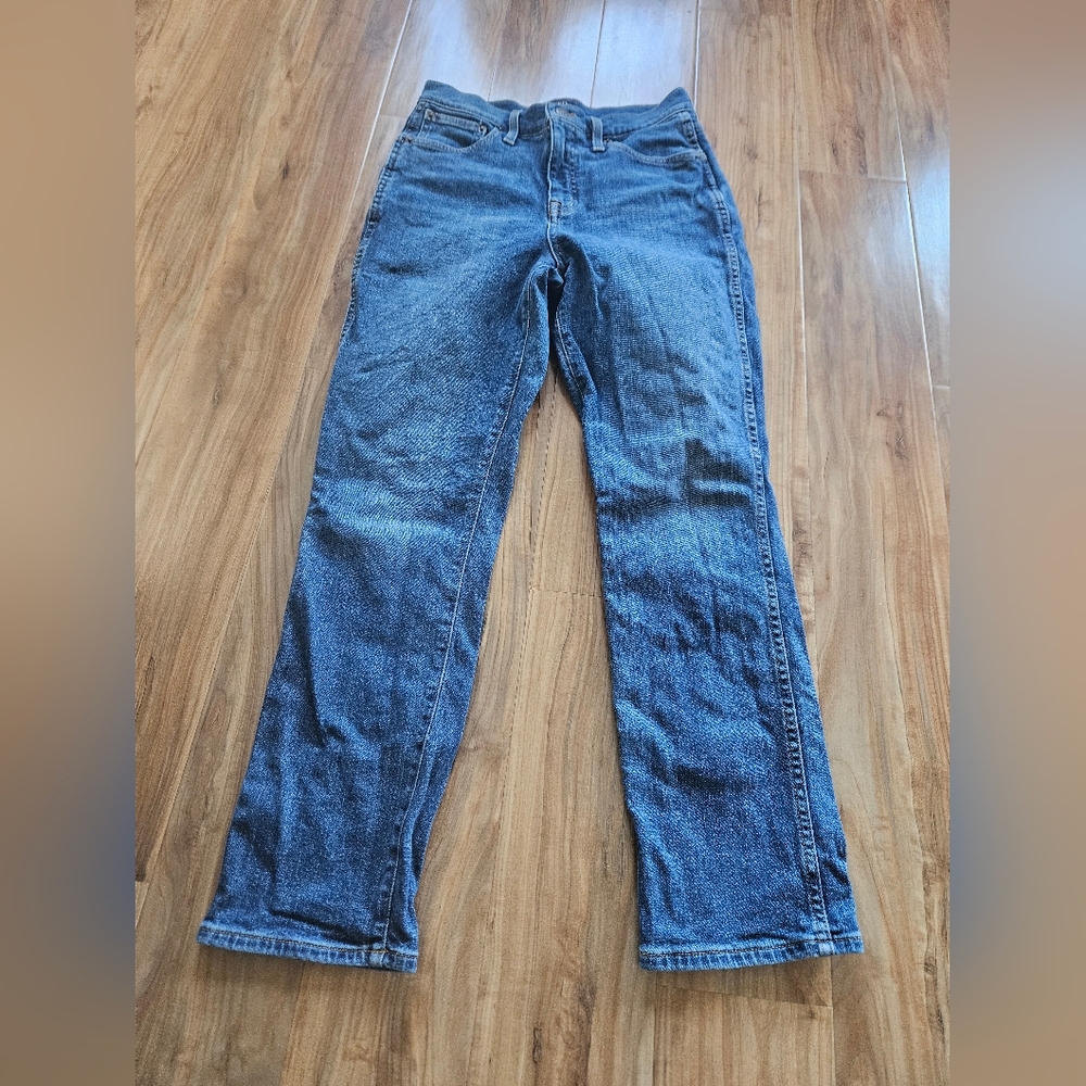J. Crew High Rise Classic Vintage Style Straight Leg Blue Jeans Size 27